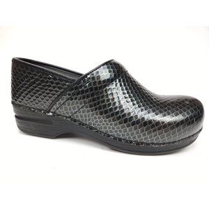 DANSKO XP Clogs Black Snake Print Shoes Nurse Womens EU 41/ US 10.5-11